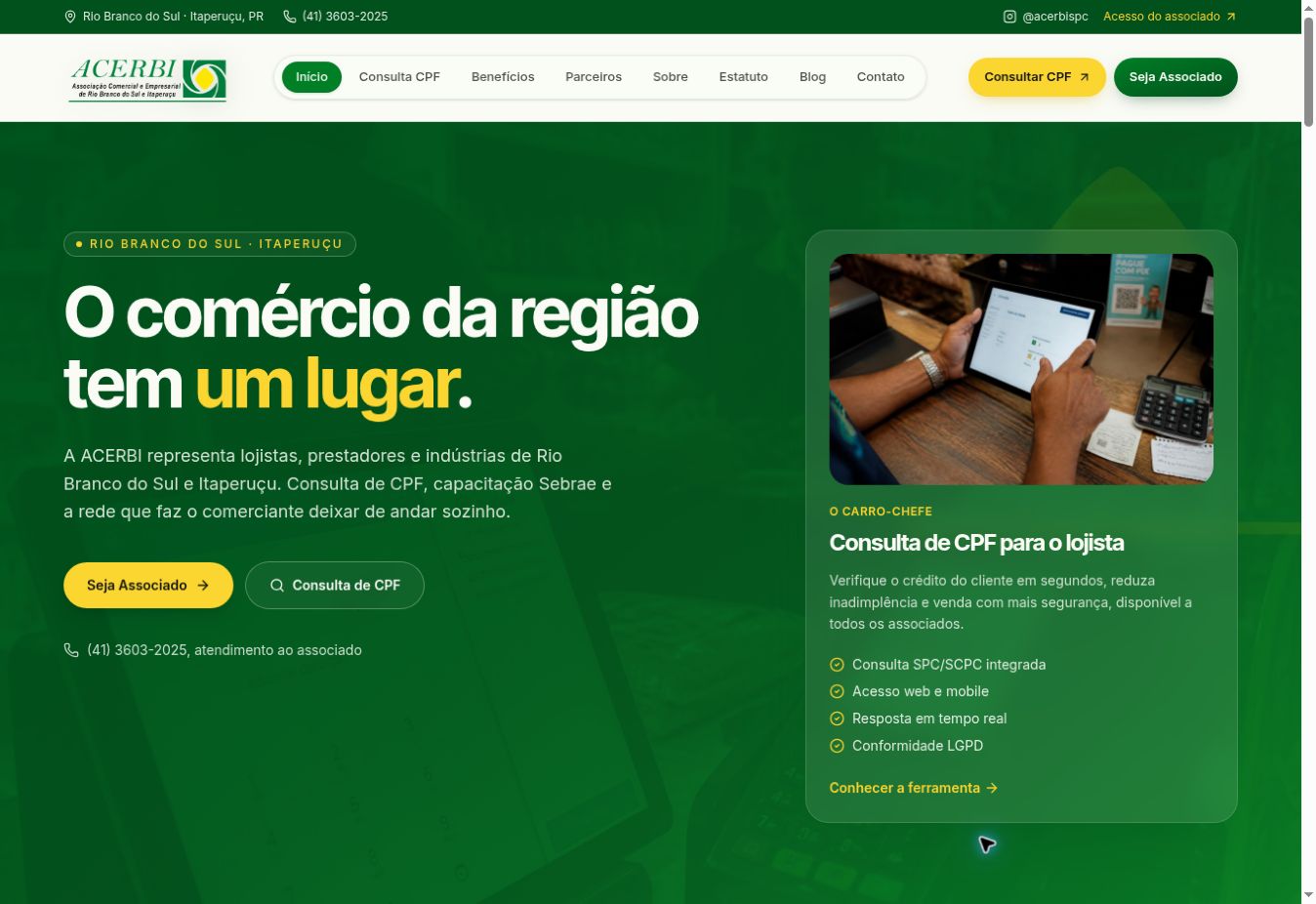 Prévia do próximo projeto, ACERBI